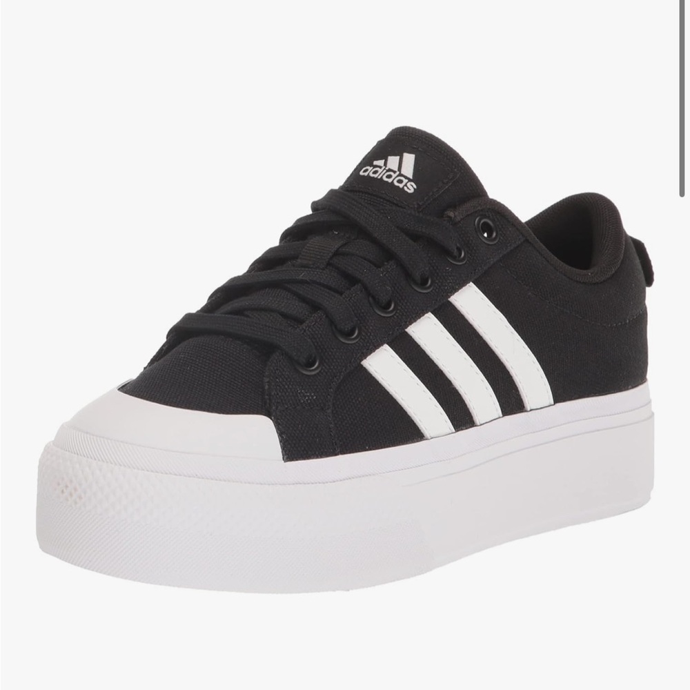 Adidas Platform Black Canvas Sneakers